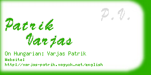 patrik varjas business card